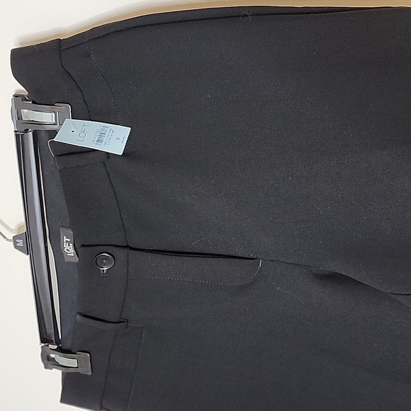 NEW LOFT High Waist Trouser Black Seasonless Classic Straight Wide Leg Preppy - Picture 5 of 16